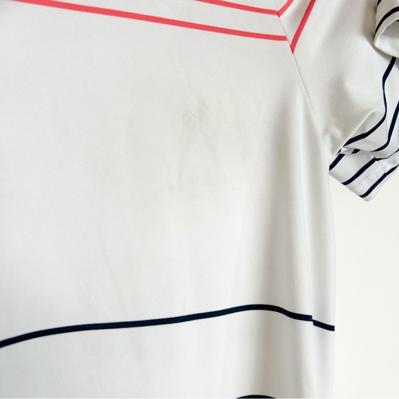 Under Armour Mens Performance Pitch Stripe Golf Polo White Stripe 2XL - Picture 6 of 6